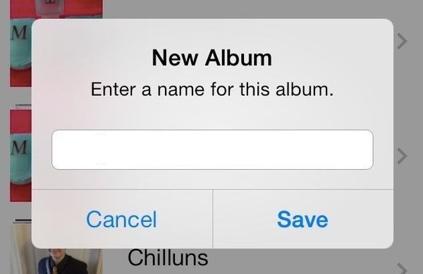 Crea un nuovo album su iPhone