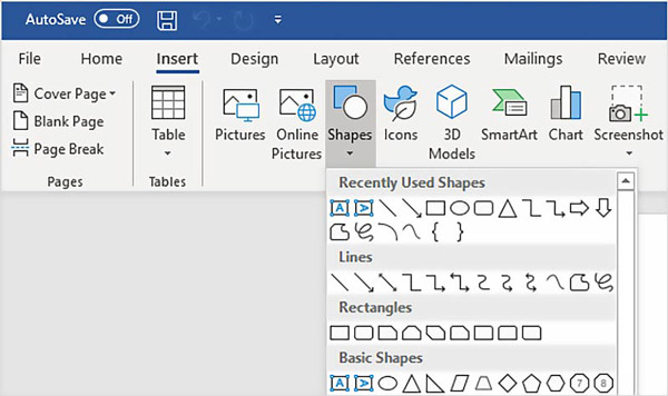 Lag et edderkoppdiagram på Word