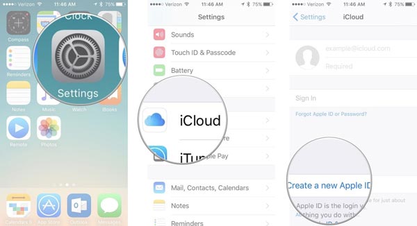 Crear una nueva cuenta de iCloud