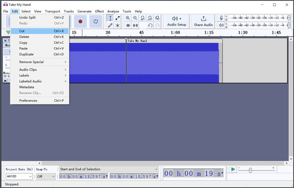 MP3 knippen in Audacity