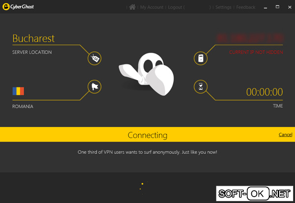 Applicazione CyberGhostVPN