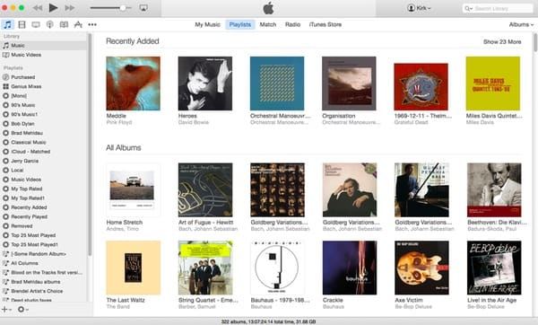 Eliminar una lista de reproducción de la biblioteca de iTunes