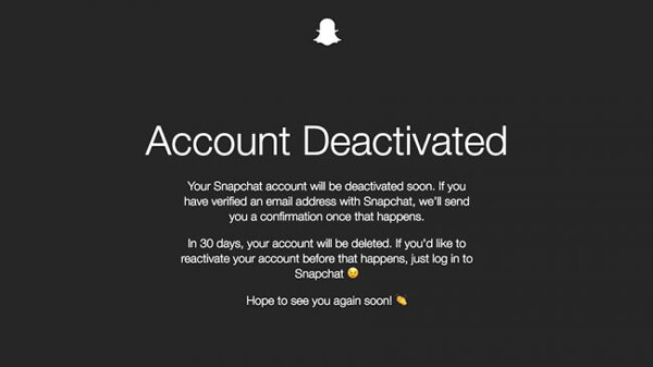 刪除Snapchat上的帳戶