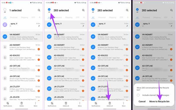 Eliminar todos los SMS de Android