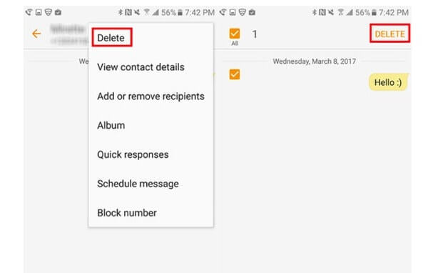 Delete All Text Messages on Android