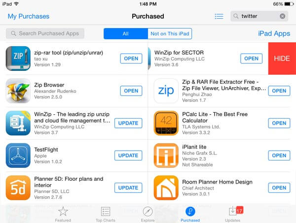 Another way to delete apps from iCloud is to do it in App Store. 
