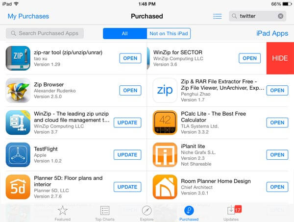 Elimina APP in APP Store