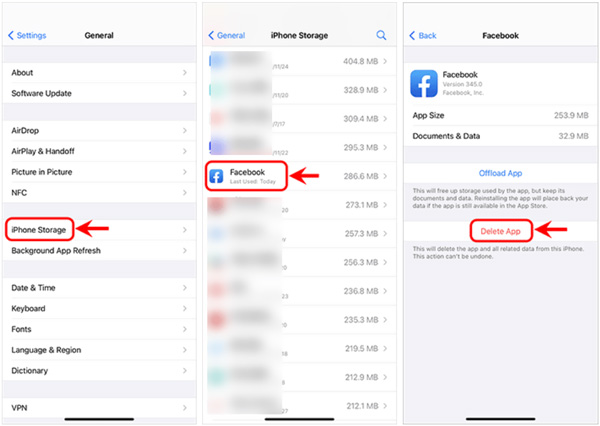 Delete App to Clear Facebook Cache