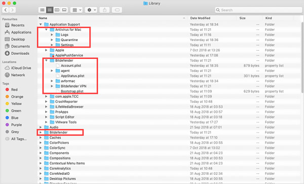 Törölje a Bitdefender fennmaradó fájljait, Mac