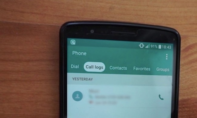 Delete Call History on LG