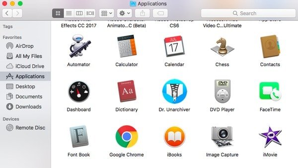 Ta bort nedladdade program på Mac