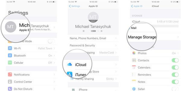 удалить резервные копии icloud