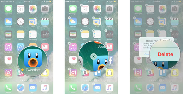 iPhoneのアイコンを削除する