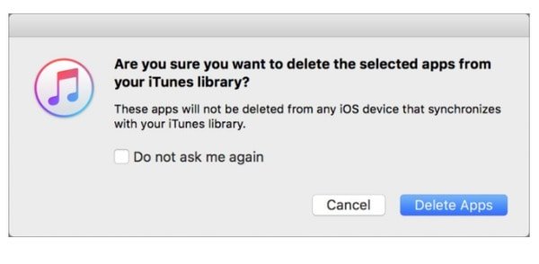 Verwijder iPhone APPs van iTunes