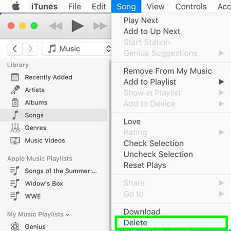 Radera musik från iCloud