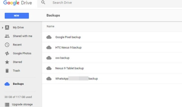 Supprimer des photos de Google Drive