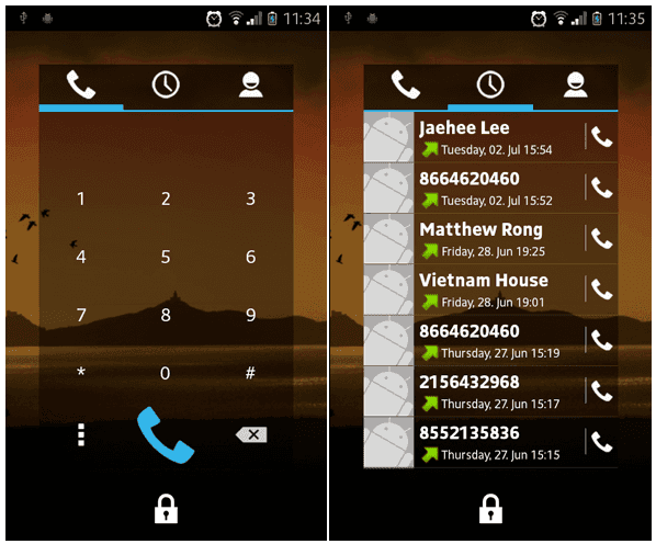 Widget Dialer