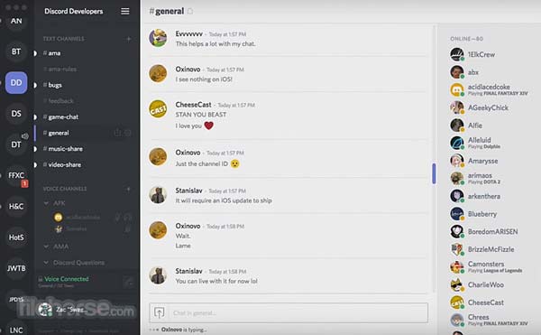 Zrzut ekranu Discord
