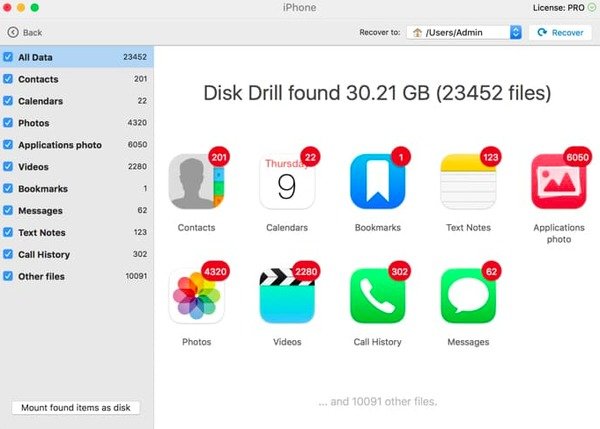 Disk Data Recovery iPhone