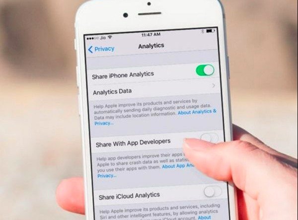 Senden Sie keine iPhone Analytics