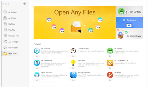 Dr Cleaner Mac Flere værktøjer