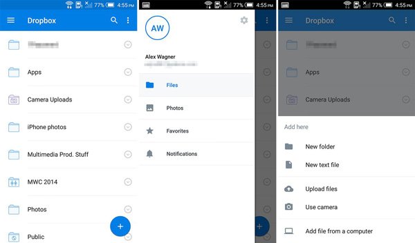 Dropbox pro Android