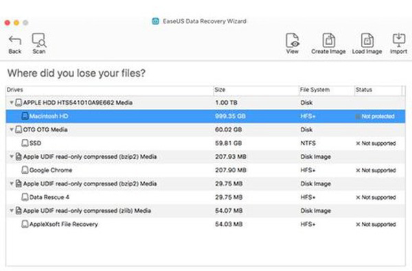 Mac用のEaseUSデータ復旧ウィザード