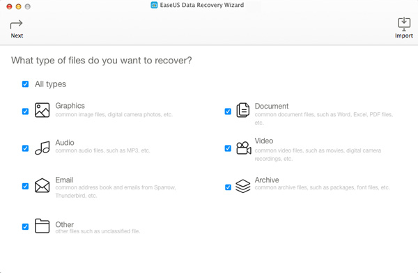 EaseUS Data Recovery Wizard para Mac