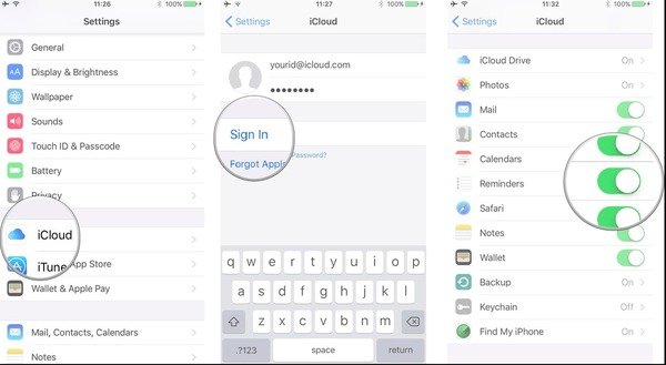 Sikkerhetskopier til iCloud