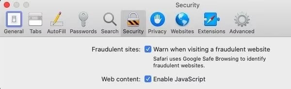 Javascript Safari'yi etkinleştirin