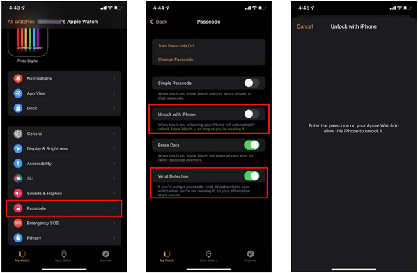 Enable Unlock Apple Watch With iPhone