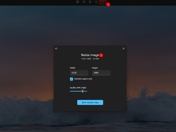 Forstørr JPG-bilder med bilder på Windows