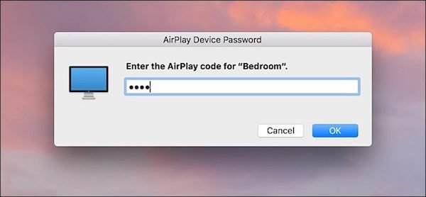 Zadejte kód AirPlay