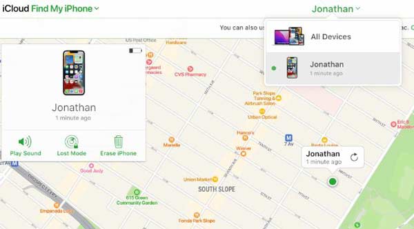 Erase iPhone Find My
