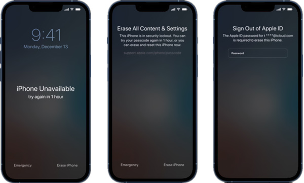 Erase iPhone From Security Lockout Screen