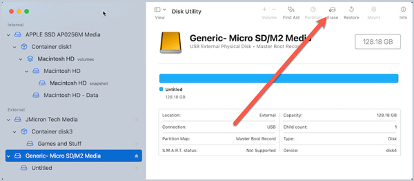 Erase SD Card on Mac