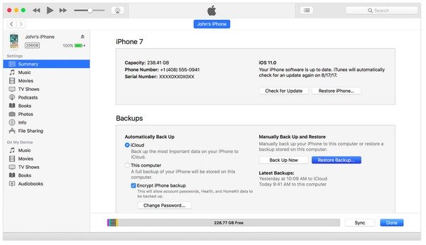 Gjenopprett iPhone fra iTunes til Avslutt DFU-modus