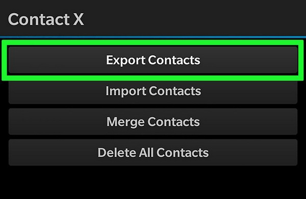 Exporter les contacts Blackberry
