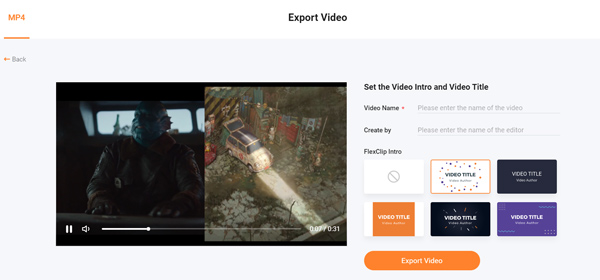 Export double screen video