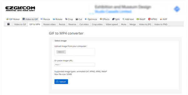 Convertisseur Ezgif GIF en MP4