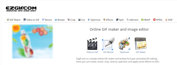 Ezgif creatore di gif online