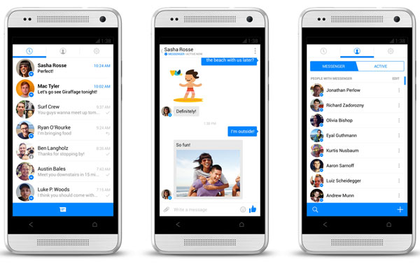 App di chat video Facebook Messenger