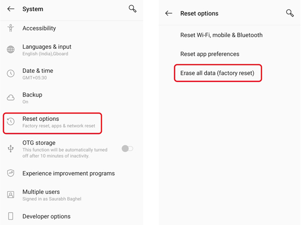 Setzen Sie Android auf die Werkseinstellungen zurück, um zu beheben, dass die Benutzeroberfläche des Systems nicht reagiert