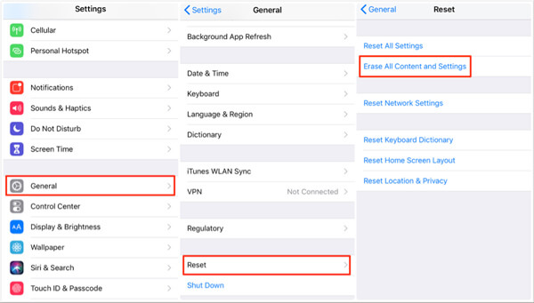 iPhoneを工場出荷時設定にリセット