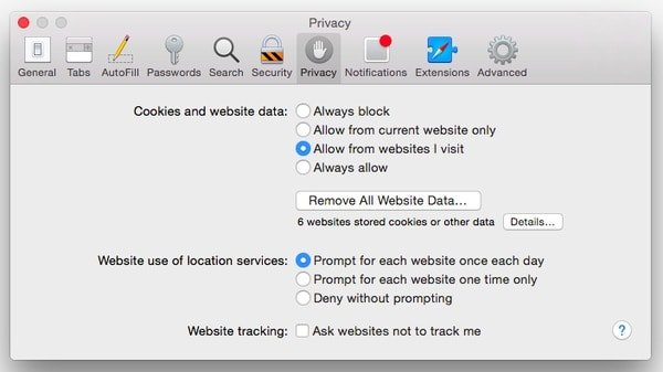 Macでクッキーを探す