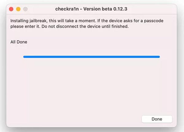 Dokončete Jailbreak Mac