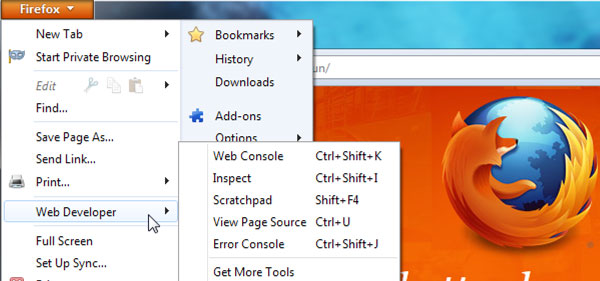 Firefox web developer