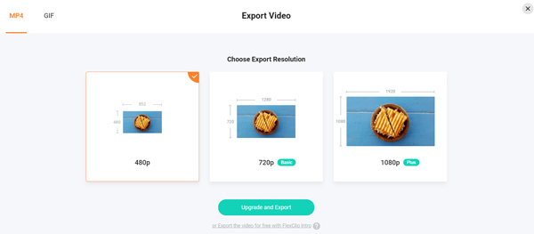 Flexclip export video
