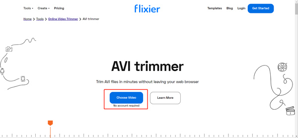 Flixier オンライン AVI トリマー