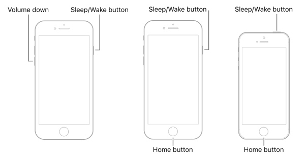 Tving omstart av iPhone 7-6 se